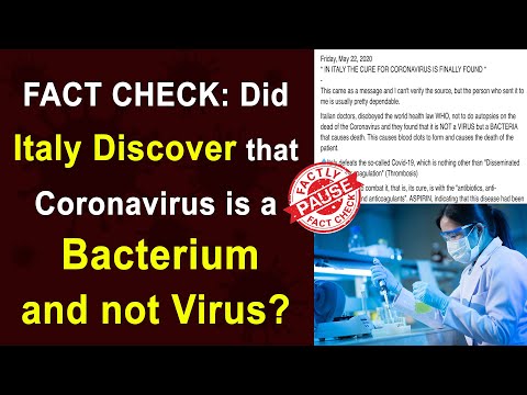 FACT CHECK: Did Italy Discover that Coronavirus is a Bacterium and not Virus?