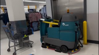 Driverless Zamboni Floor Cleaner in Walmart on Van Nuys Blvd Panorama, California #panorama