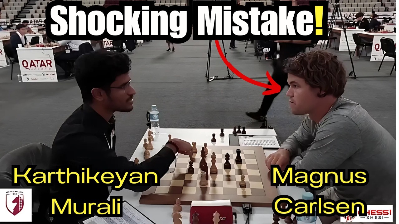 Magnus Makes SHOCKING Mistake Against Murali in Tournament - YouTube
