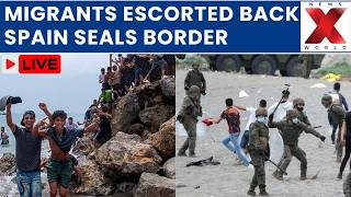Spain Border Chaos LIVE : Spanish Security Forces Escort Migrants Back To Morocco From Ceuta