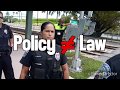 OFFICERS ATTEMPT TO ENFORCE POLICY AS LAW