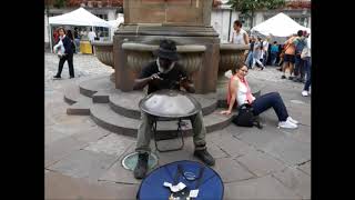 Beautiful Music and Melodious Tone being played at Heidelberg town Square Germany