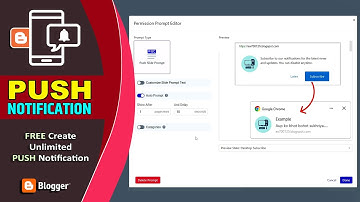 How to Add Push Notification in Blogger | Send Push Notification Setup for blogger.com Website 🔔