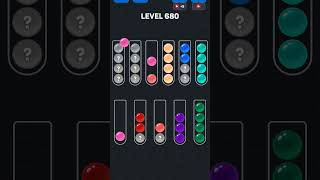 Ball Sort Puzzle nível 680 #games #puzzle #gaming #level #colors #gameplay #pop #automobile