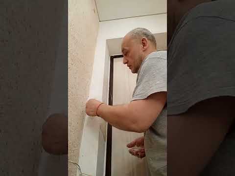 нанесение жидких обоев, угол внешний.