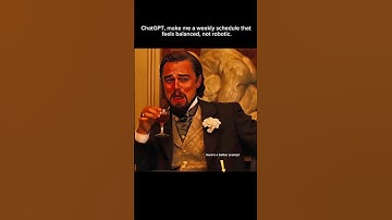 “ChatGPT, make me a weekly schedule that feels balanced, not robotic.”