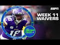 Week 11 waivers  embracing debate  fantasy focus 