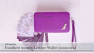 Fondhere women Leather Wallet (кошелёк). AliExpress