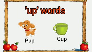 Up Wordsup Words For Ukgkindergartenup Family Wordsup Rhyming Words