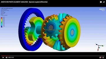 ANSYS WB Transient Structural FEA - Motion simulation of a specially coupled differential