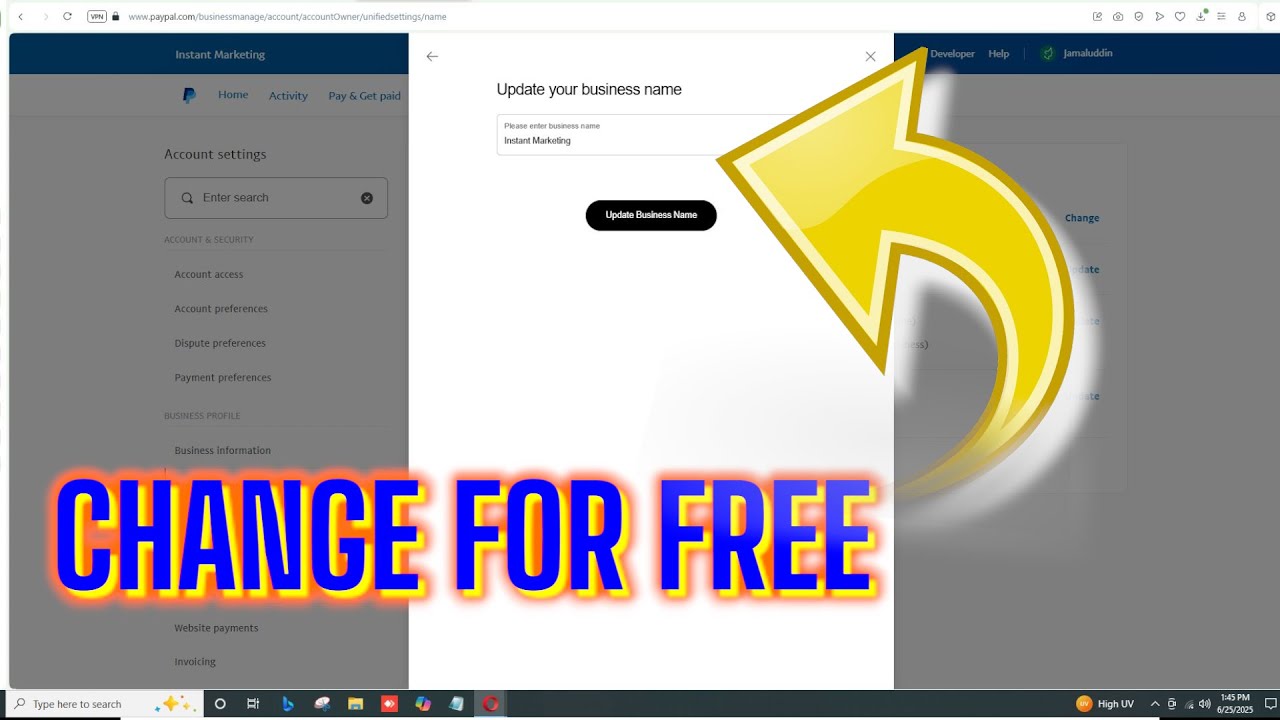 How to Change Your PayPal Business Name Step-by-Step Guide 2025 | Update Your Business Name for Free