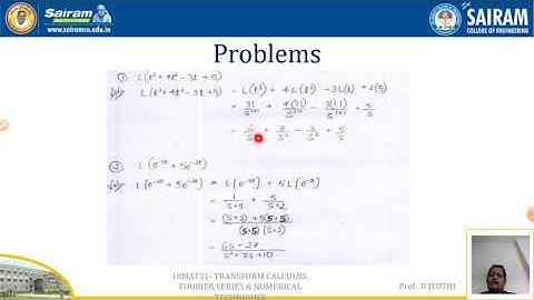 Lecture video_18MAT31_Module 1_Laplace Transform 1_B Jyothi