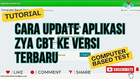 Cara update aplikasi  ZYA CBT ke versi terbaru || aplikasi ujian Online || gratis