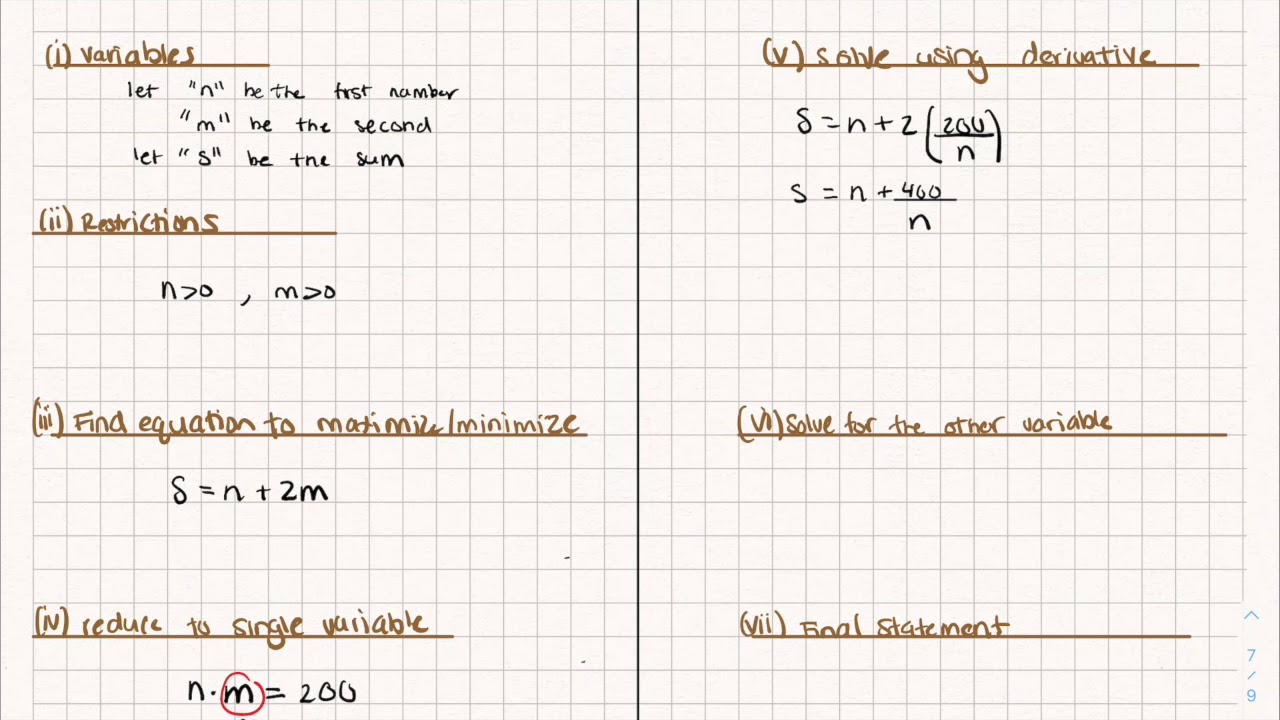 Optimization Problem 1 - YouTube