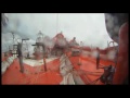 Water across the deck as wind rises