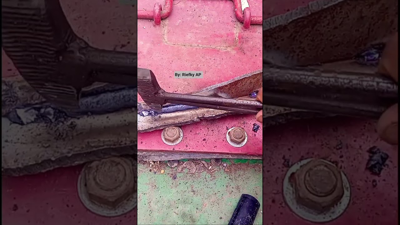 Belajar mengelas posisi 2F 