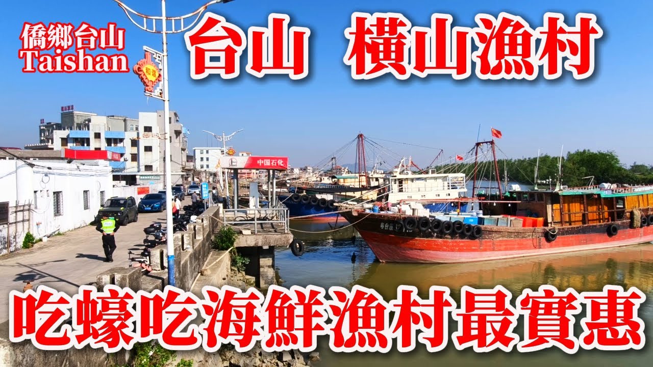 台山 Taishan 三大核心天然漁港之一丨橫山漁村位於汶村鎮西南鎮海灣畔丨漁村買吃實惠海鮮各種晾曬魚獲丨2025年12月7日更新 #chinavillagelife #cantonesefood