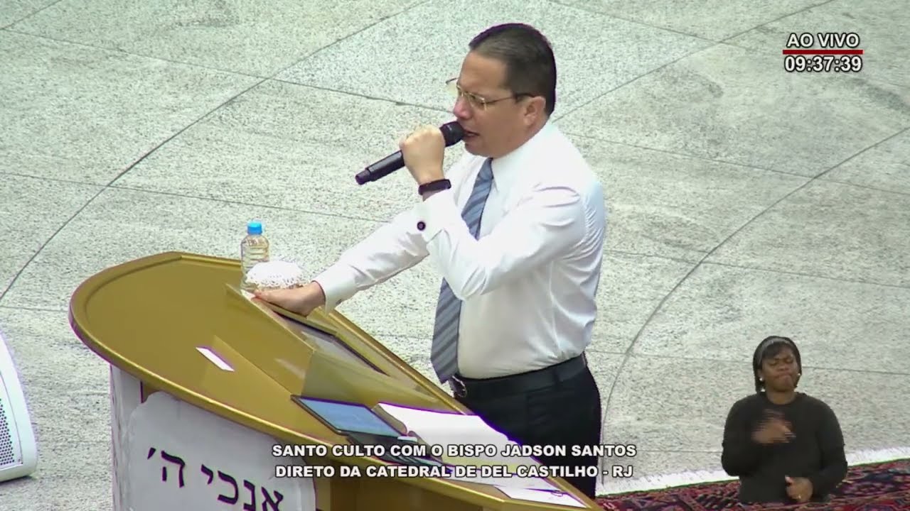 SANTO CULTO NO SEU LAR COM O BISPO JADSON SANTOS, ÁS 9h30. 