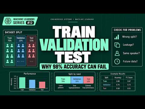 ML-12: Train, Validation & Test Sets Explained | Why 98% Accuracy Can Fail