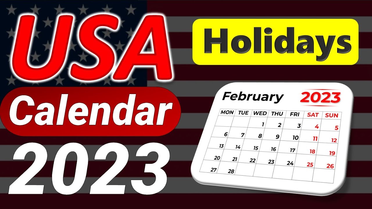 USA Holiday Calendar 2023 United States Federal and State Holidays