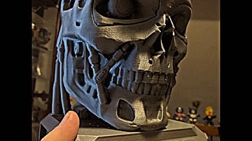 Terminator T800 Endoskull Timelapse 3D print Hatchbox alpha