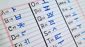 How to write Korean Alphabet from A to Z -english Calligraphy writing ✒️📖