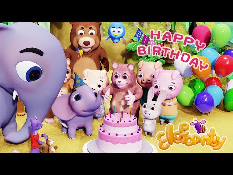 Happy Birthday Song For Children Cute Elephant Baby I Elefaanty 