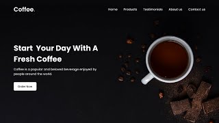 Create Responsive Coffee Website in HTML CSS and JavaScript | Coffee Website in HTML and CSS