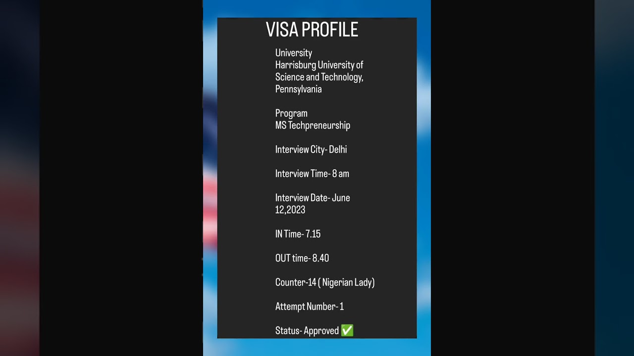 F1 Visa Interview Experience | June 12,2023 | Delhi | Approved | Harrisburg University |