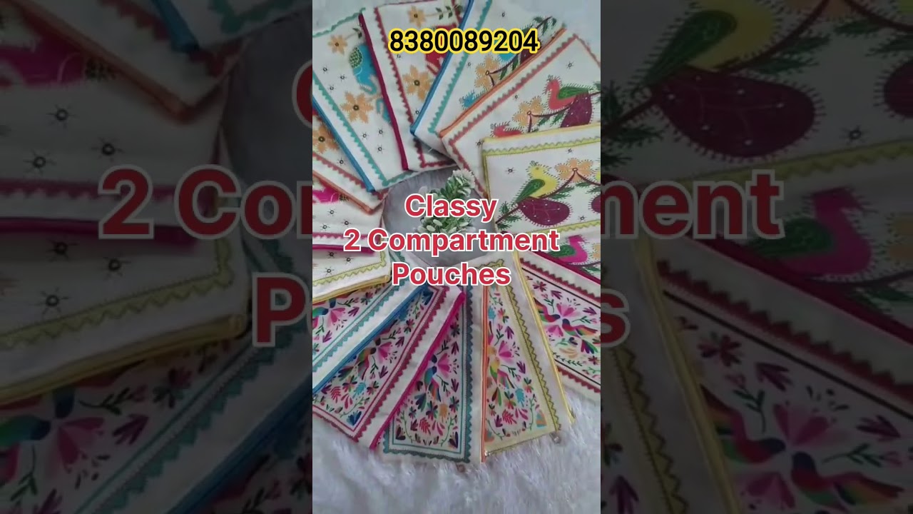 2 zip compartment pouch! Classy Prints