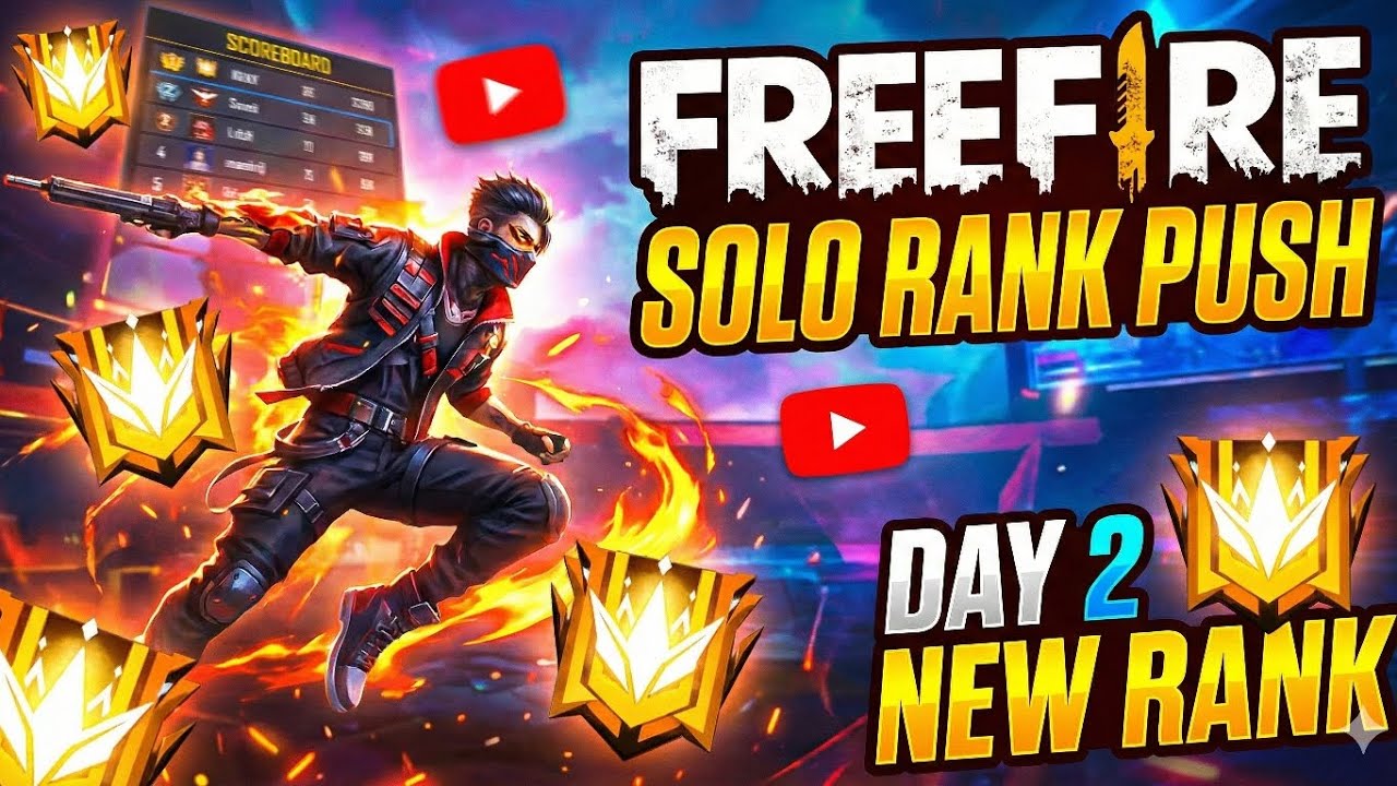 FREE FIRE SOLO RANK PUSH NEW RANK DAY 2 🎮