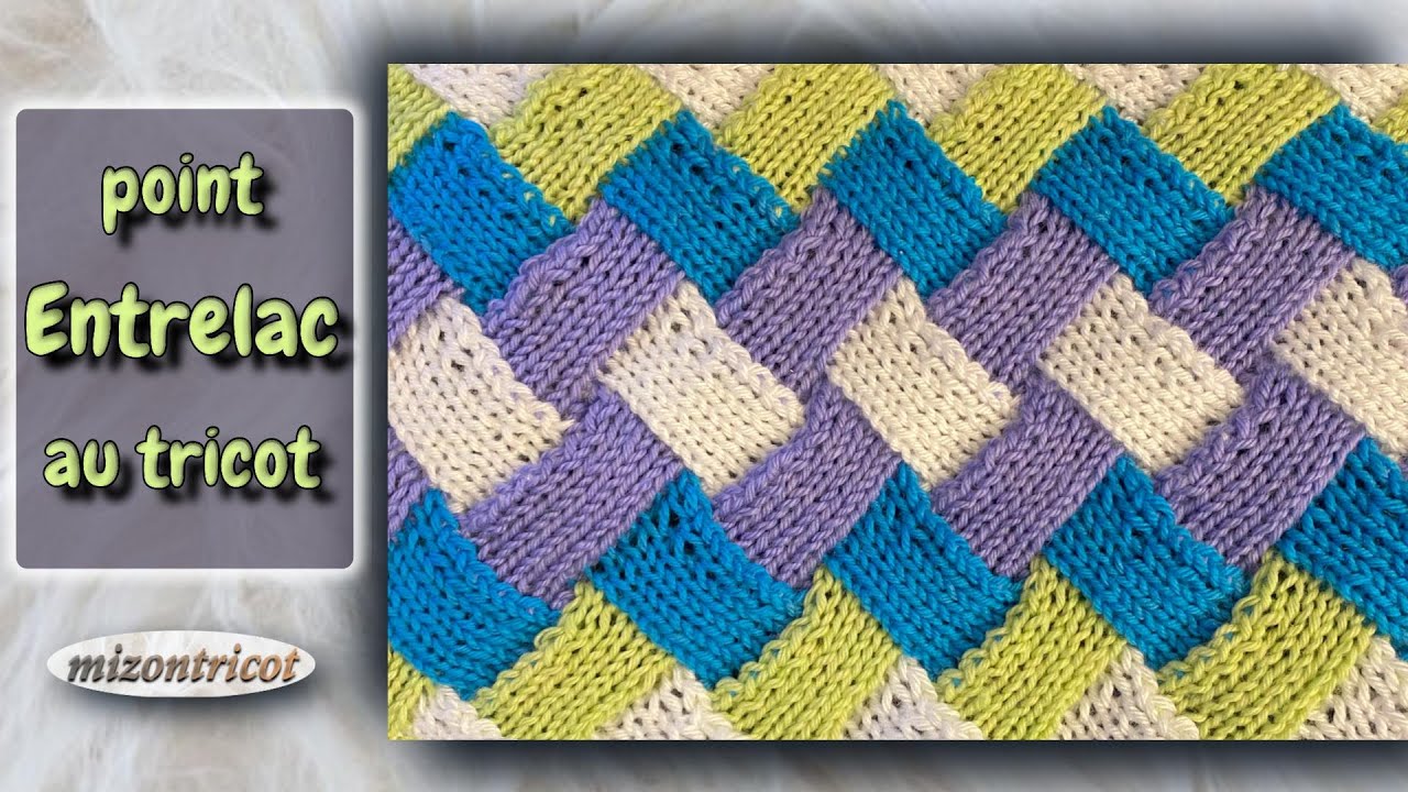 [Tricot]  POINT ENTRELAC ♥ Tuto pas à pas 🐑