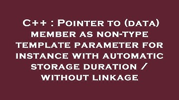 C++ : Pointer to (data) member as non-type template parameter for instance with automatic storage du