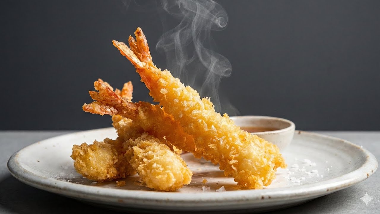 Crispy Japanese Prawn Tempura | Perfect Light & Airy Batter ASMR 