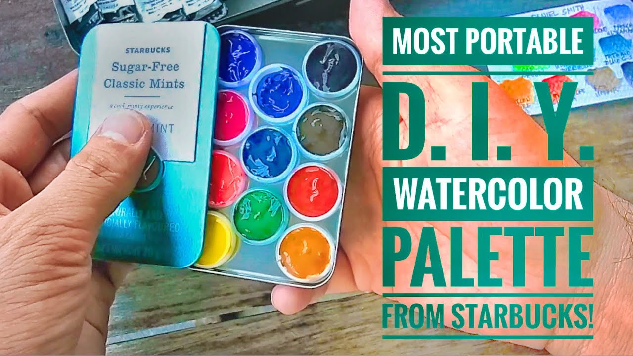 Ultra thin DIY watercolor Palette from Starbucks