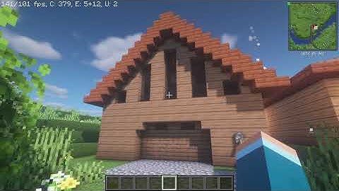 Minecraft working garage door using the create mod