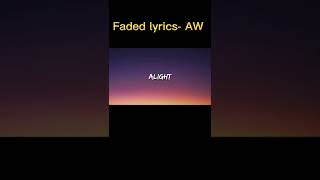 Faded Lyrics - Alan Walker #shorts #Faded#fadedalanwalker