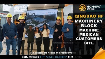 Qingdao HF Machinery Block Machine Mexican Customers Site #brickmakingmachine #blockmakingmachine
