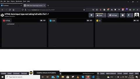 Fix HTML input type not taking full width
