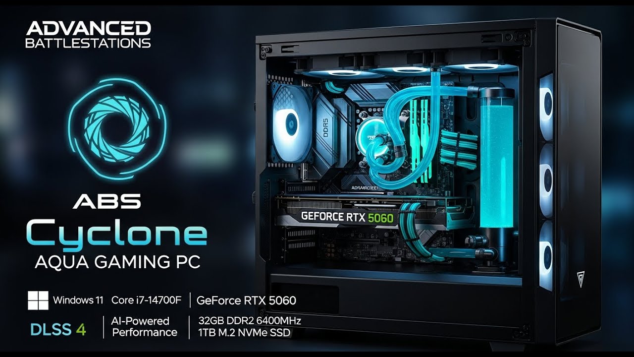 ABS Cyclone Aqua Gaming PC Review | i7-14700F, RTX 5060, 32GB DDR5, 1TB ...
