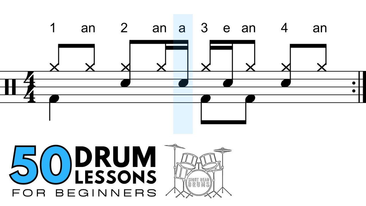 Lesson 41: Eighth-Note Time with Syncopation | 50 Drum Lessons for Beginners: Learn To Read & Play