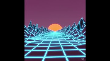 Looping Retro Horizon made in Blender