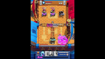 Elixir golem in boat defence! #clashroyale #defence #gaming #shorts