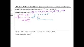 Ch 4.5B Solving Polynomial Eq Rational Root Theorem (NEW VL) part 2