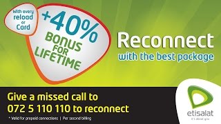 Reconnect with Etisalat & get 40% lifetime bonus on all recharges screenshot 5