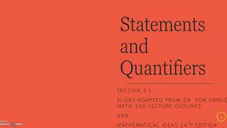 3 1 Statements and Quantifiers