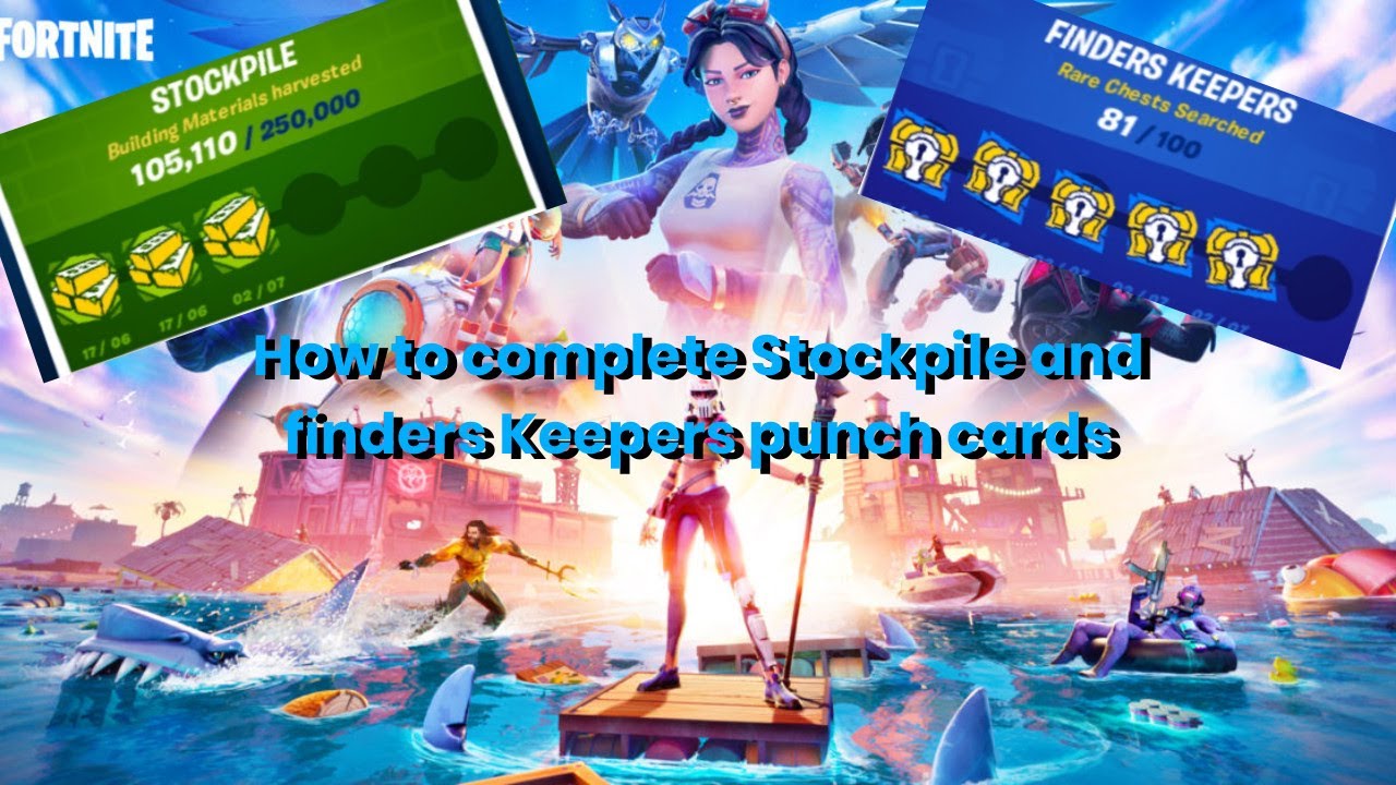 How to finish the "Search a Rare Chest" and "Harvest Materials" punch cards VERY EASY | Fortnite