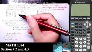 Math 1324 - Section 4.2 and 4.3