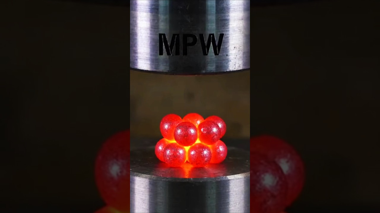 Red-Hot Ball Bearings Crushed by Mega Press 🔥 | MPW