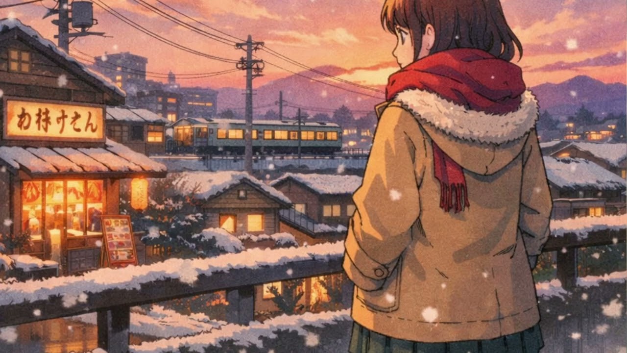 Winter Nights in Japan 3 Hours❄️ Nostalgic Chill Lo-Fi